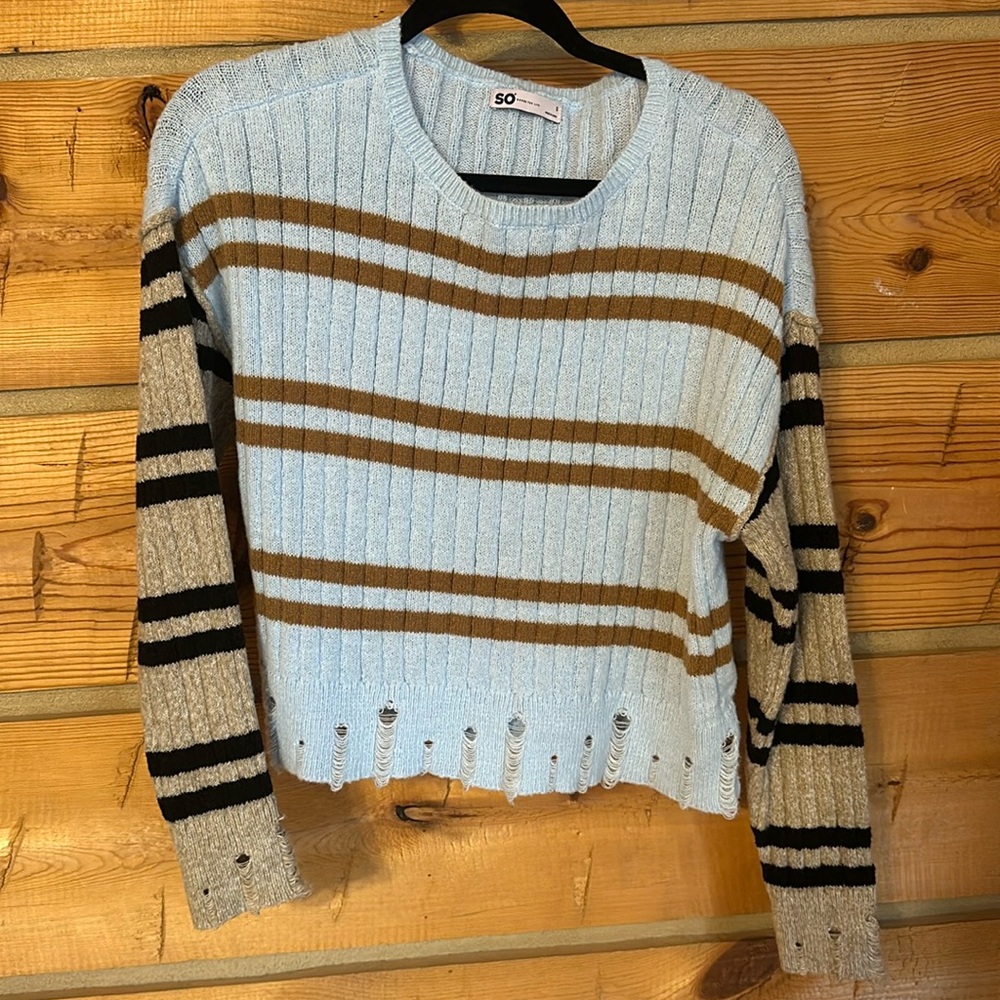 Distressed sweater